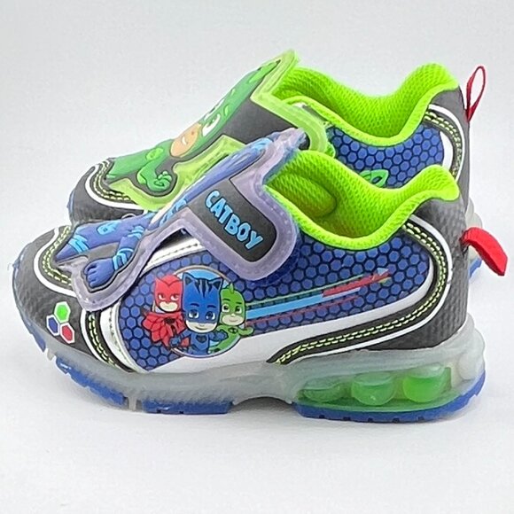PJ Masks Little Boys Light Up Shoes Athletic Sneakers Blue CatBoy Gekko Size 9 - Picture 5 of 8